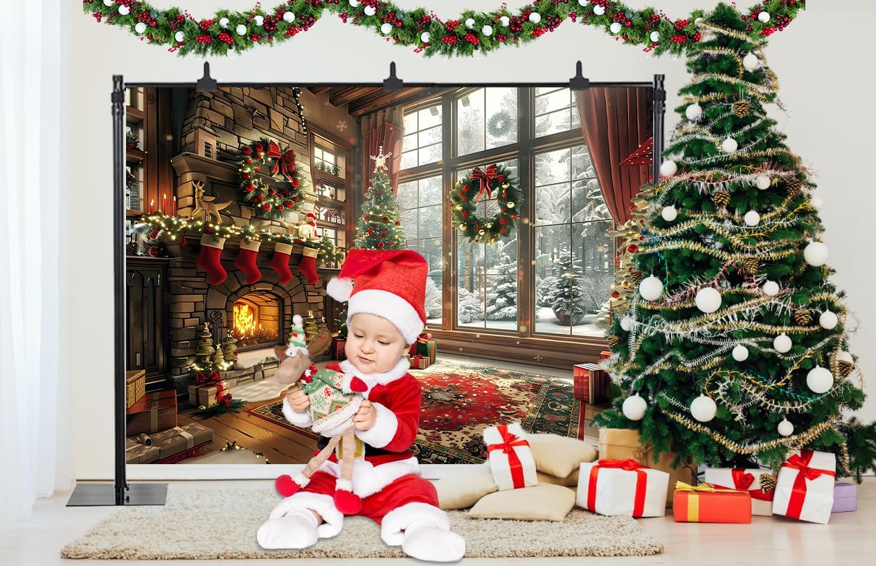 Condition photo showing New/Like New for 7x5ft christmas backdrops for photography christmas back drop fondo de navidad para fotografía xmas party decorations f223