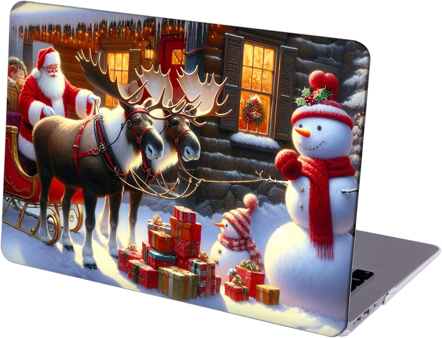 Compatible with MacBook Neo 13-inch, Hard Shell Case with Keyboard Cover and Screen Protector (A3404 A18 Pro chip, 2026 Release) - Santa Claus MC21459