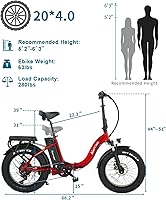 Vista 2 de Bicicleta eléctrica plegable con neumáticos gordos Narrak, batería extraíble de litio de 48V y 624Wh, motor sin escobillas de pico de 1100W