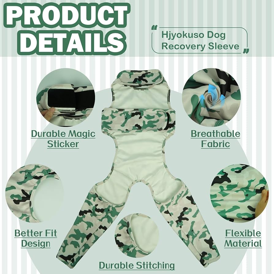 IDOMIK Dog Recovery Sleeve, Dog Surgery Recovery Suit Front