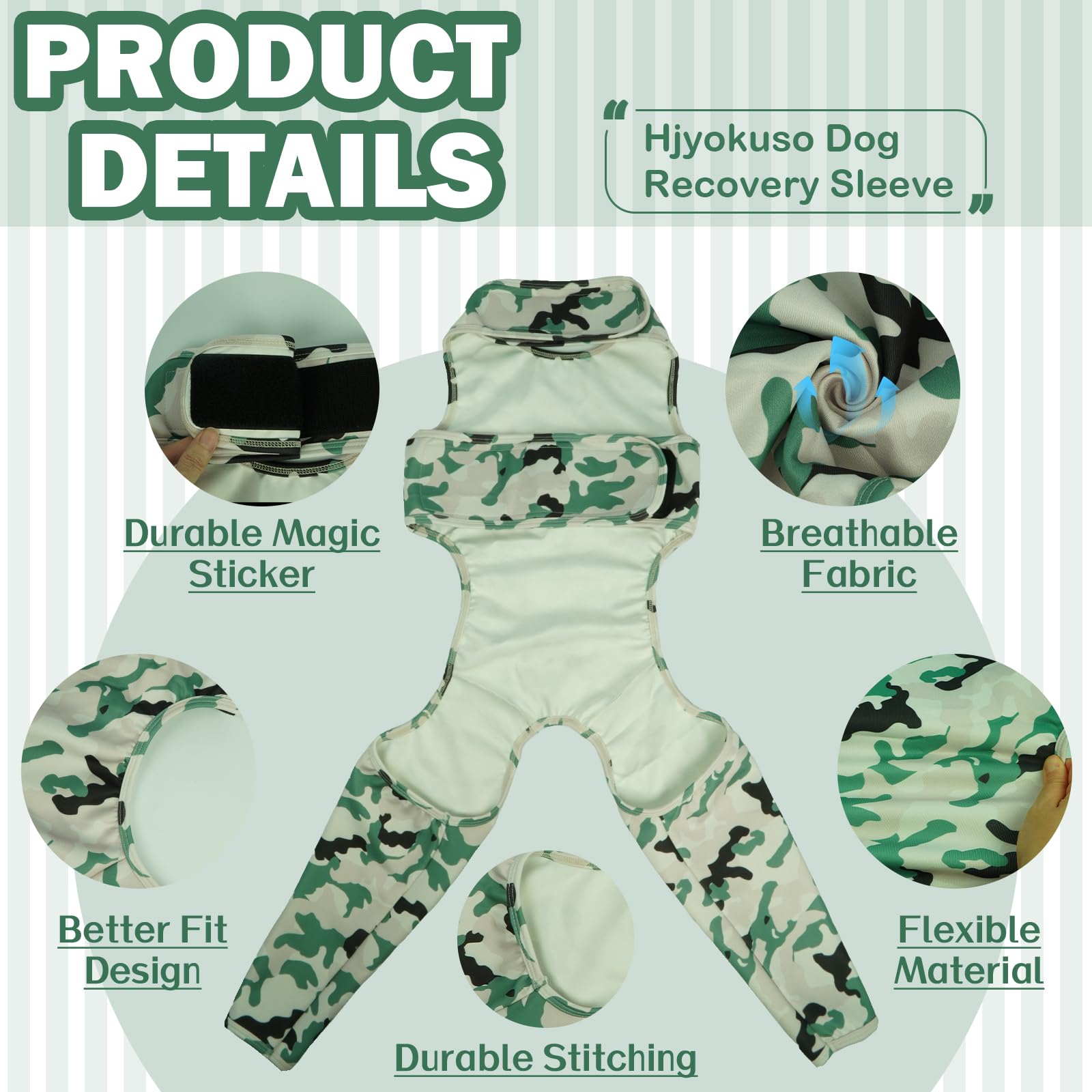 Kuoser Herstelpak voor honden, bodysuit met lange mouwen na operatie, shirt tegen huidziekten, wondbescherming, huisdierpyjama, anti-likkegel voor puppy's Kuoser Herstelpak voor honden, bodysuit met lange mouwen na operatie, shirt tegen huidziekten, wondbescherming, huisdierpyjama, anti-likkegel voor puppy's