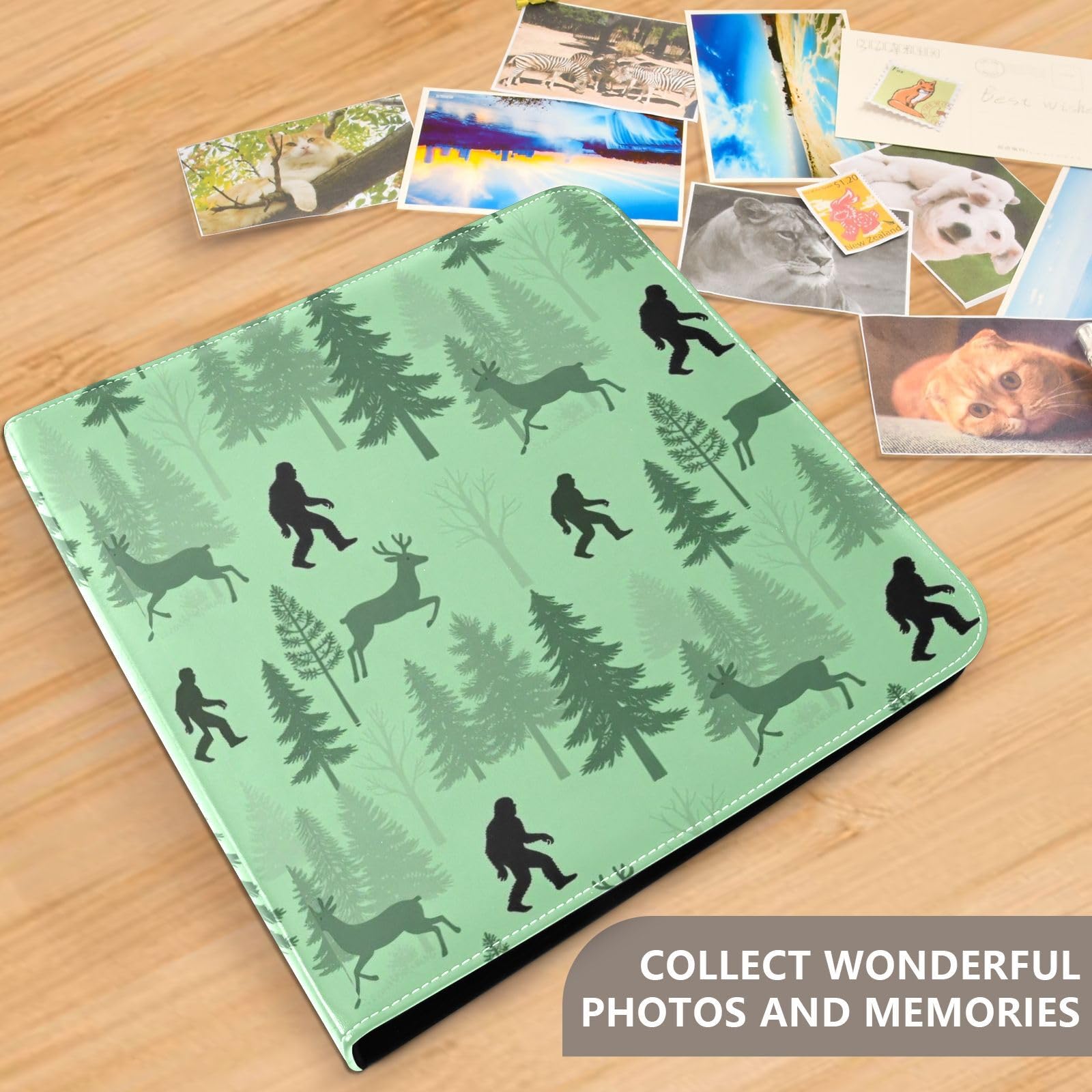 Pine Woods małpa i jeleń skóra PU okładka album fotograficzny