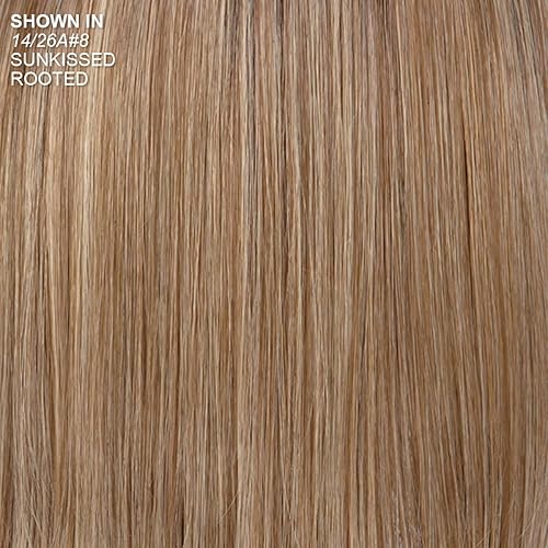 Miniatura 2 de Paula Young Jamie Lynn VersaFiber Peluca elegante, peluca de pelo largo medio con capas despeinadas, corte de afeitar en fibra de estilo calortonos