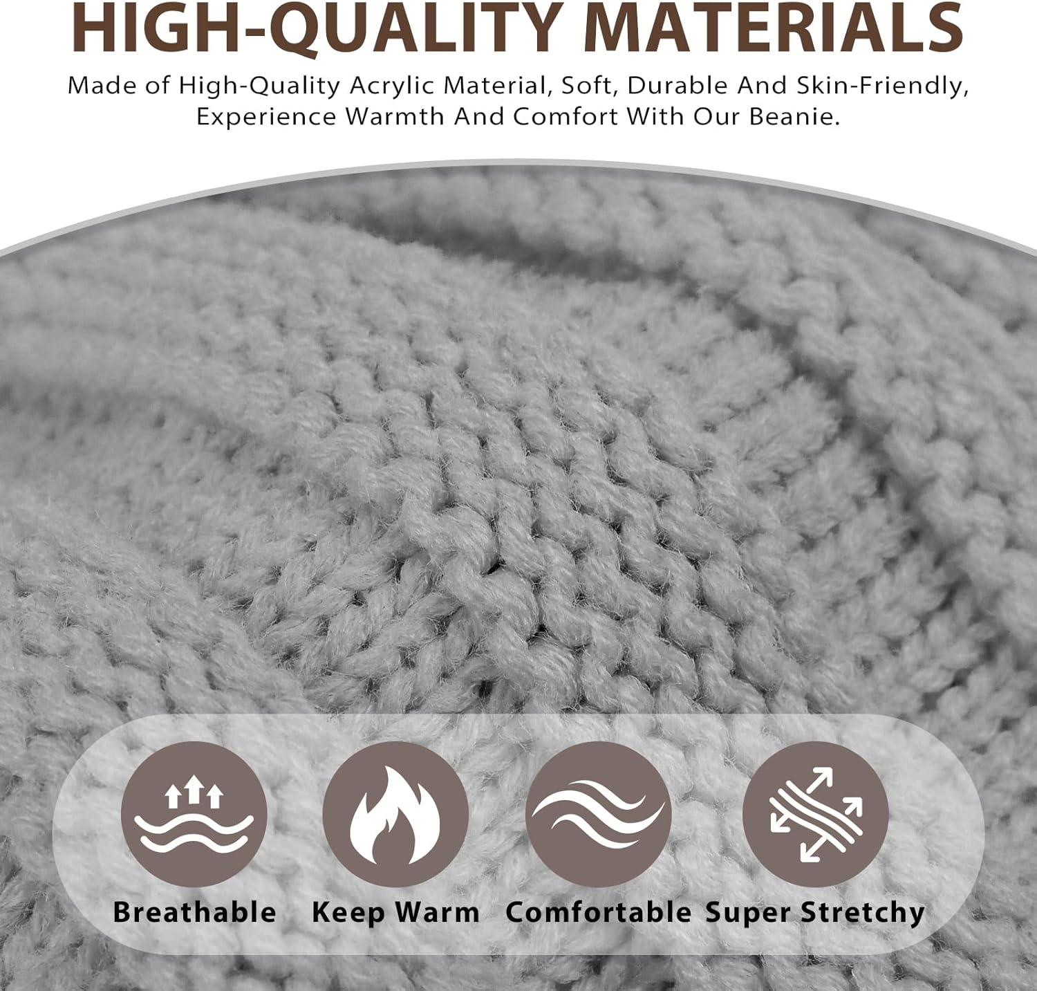 ZOORON Womens Winter Hat Slouchy Beanies for Women Cable Knit Winter Beanie Hats for Women Thick Cold Weather - Beanies Women - Image 2