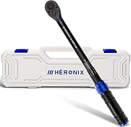 1/2 Inch Drive Click Torque Wrench, 10–180 Ft.Lb/13.6–244.0 Nm ±3% Accuracy, 72-Tooth Dual-Direction Ratchet, Adjustable Newton Meter Torque Wrenches for Motorcycle,Car & Bicycle Repair