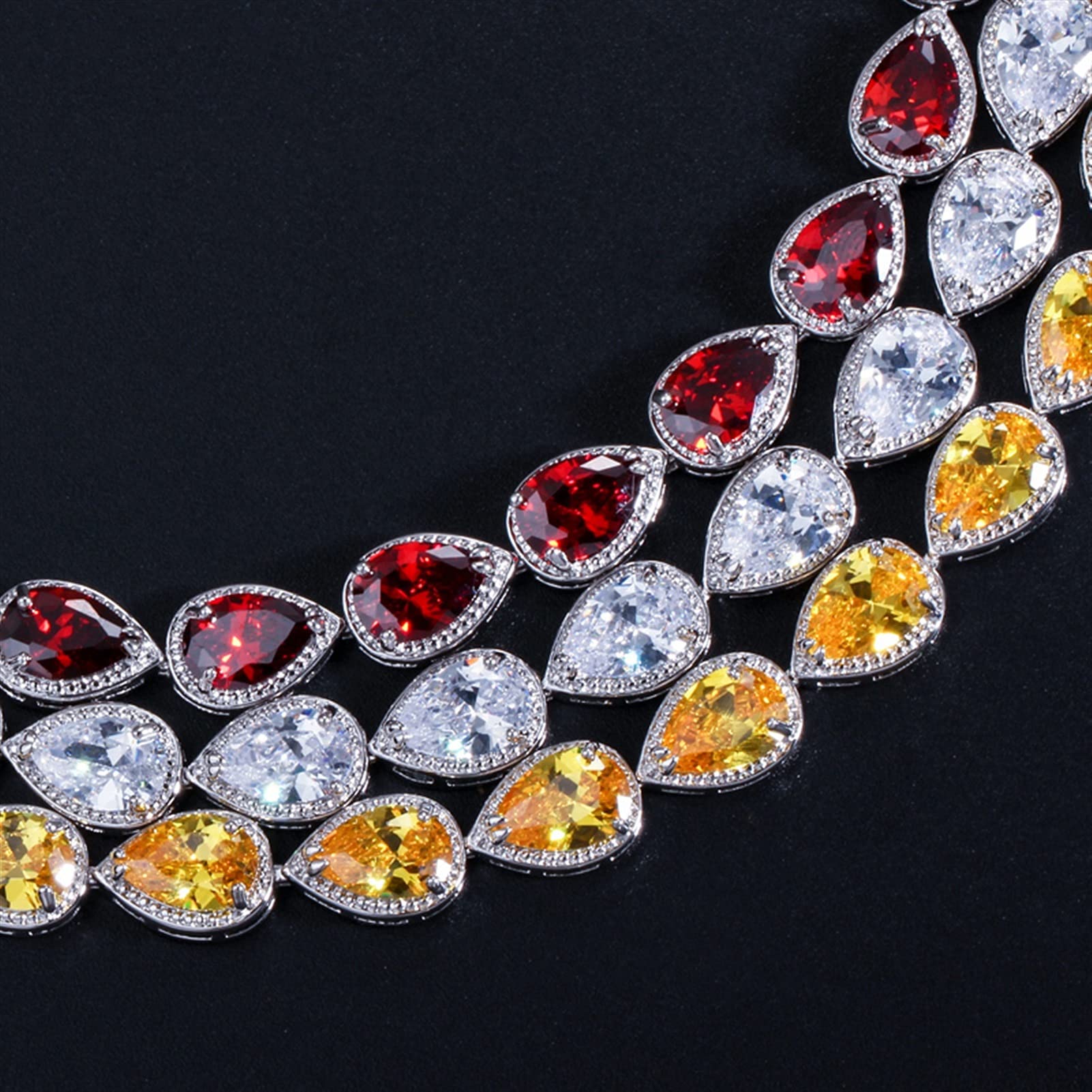 3-teiliges Braut-hochzeits-modeschmuck-Set für Damen, zirkonia-schmuck-Sets, schmuck-Sets