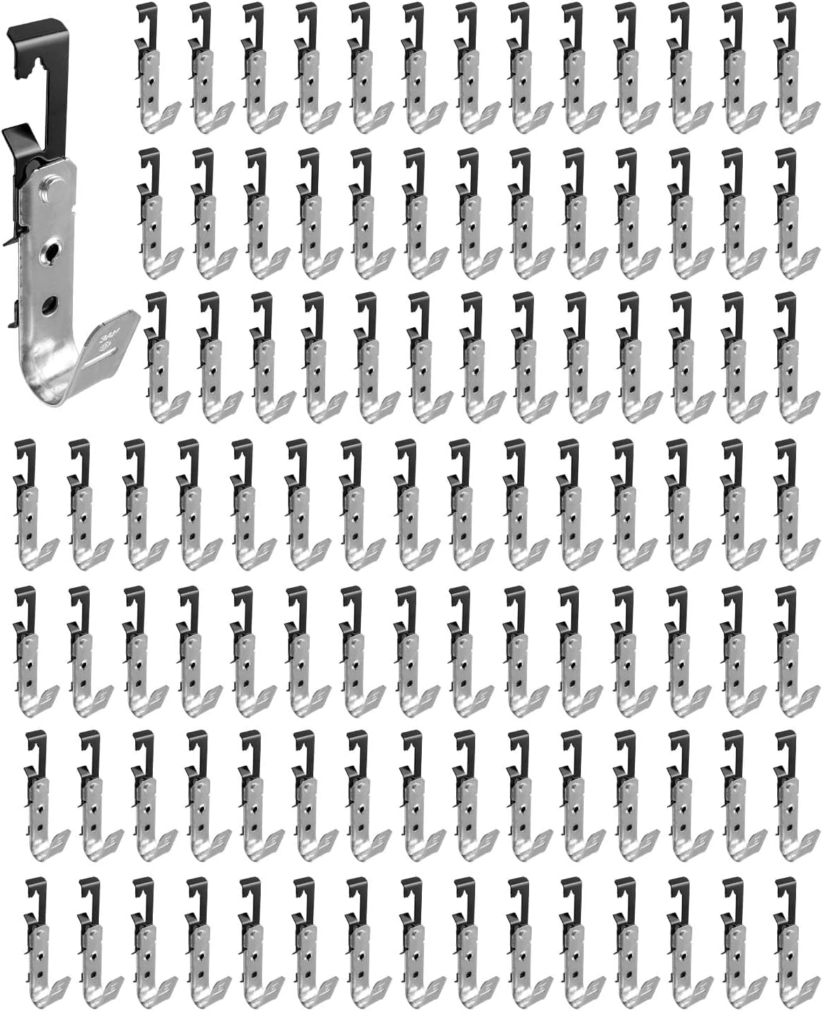 100 PCS J Hooks Cable Support with Bat Wing Cable for Hanging Attaching Ceiling Wire Threaded Rod Applicable to Cat 5e Cat 6 Cat 6a Cat 7 Data Cables and Optical Fibers