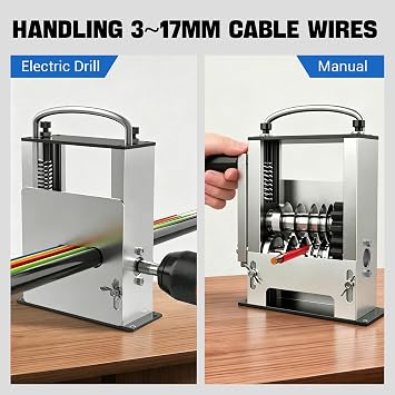 Wire Cable Stripper Machine 3-17mm Drill