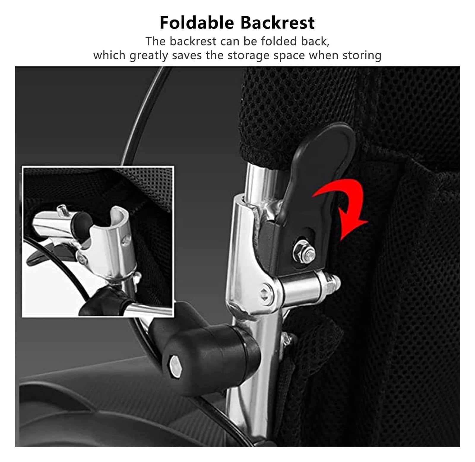 Sedia a rotelle pieghevole in alluminio leggero con braccioli a tutta lunghezza e poggiapiedi oscillante per una facile mobilità e comfort