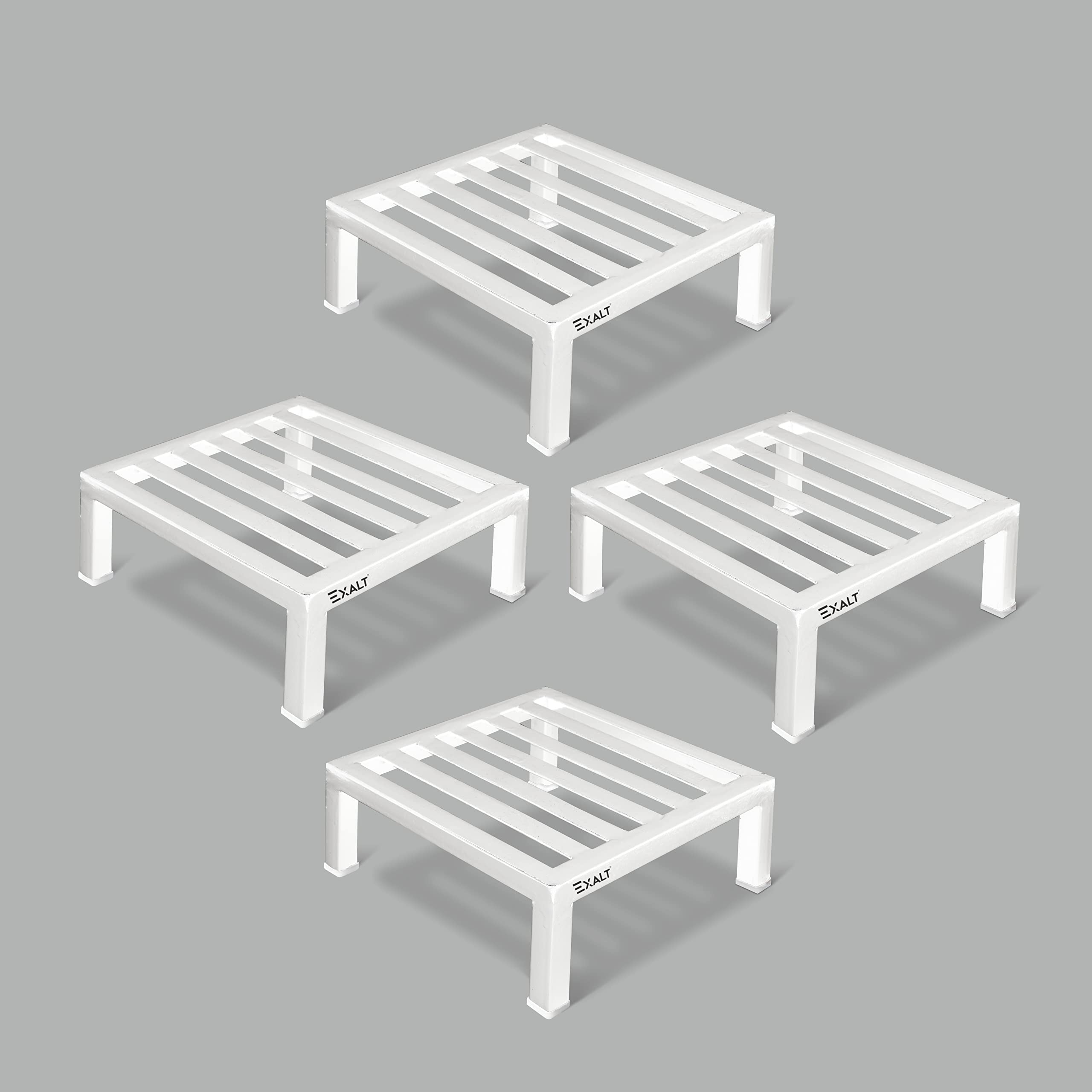 EXALT® Flower Metal Pot Stand For Outdoor Plants / Indoor Pot Stands plant of Heavy Duty Metal in White Colour (Pack of 4) (B0BZRKMCHT) Amazon Price History, Amazon Price Tracker