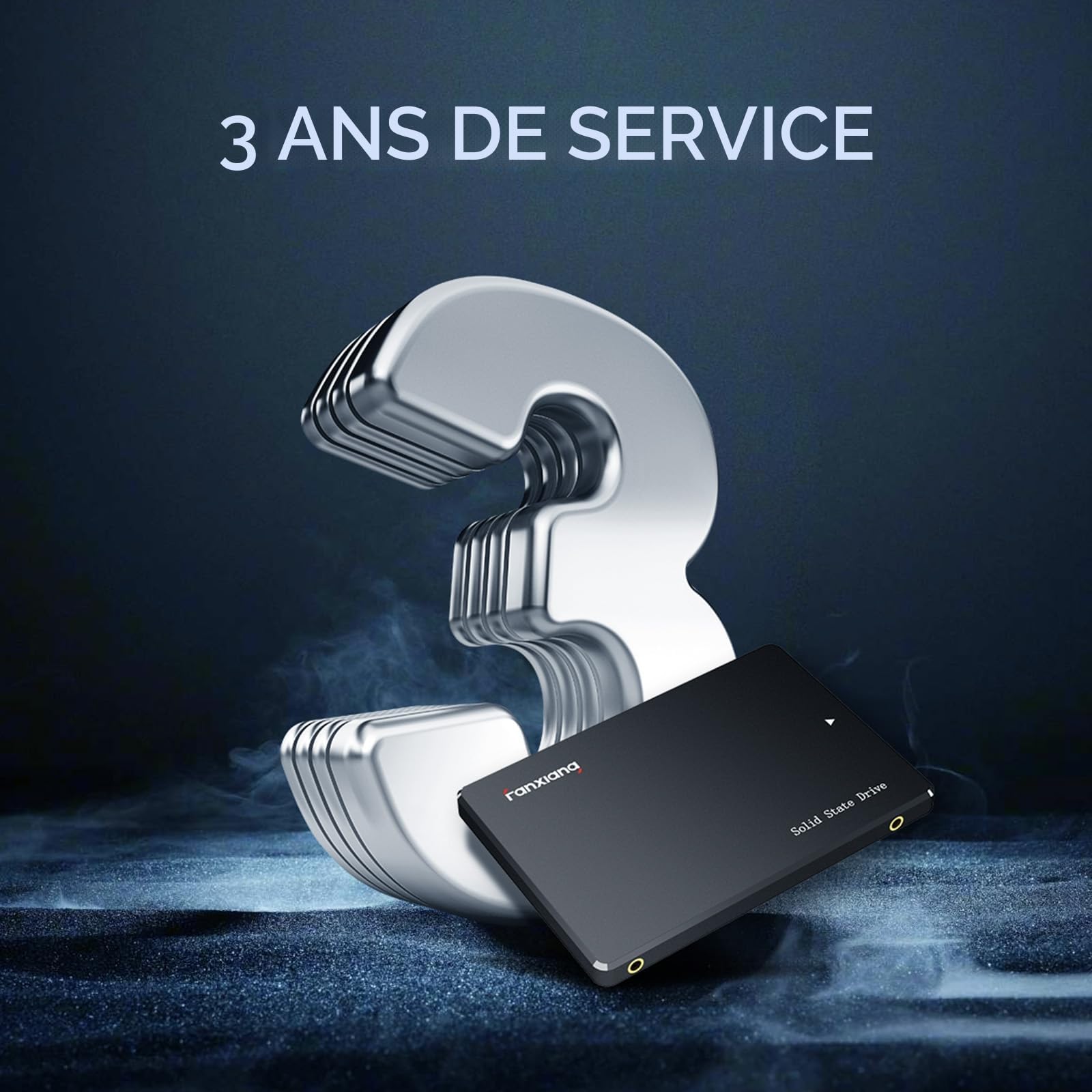 fanxiang S101 256Go SSD Disque Interne SSD SATA III 6 Go/s 2,5" Vitesse de Lecture jusqu'à 520 Mo/s, Compatible avec Ordinateurs Portables et Ordinateurs de Bureau (Noir)