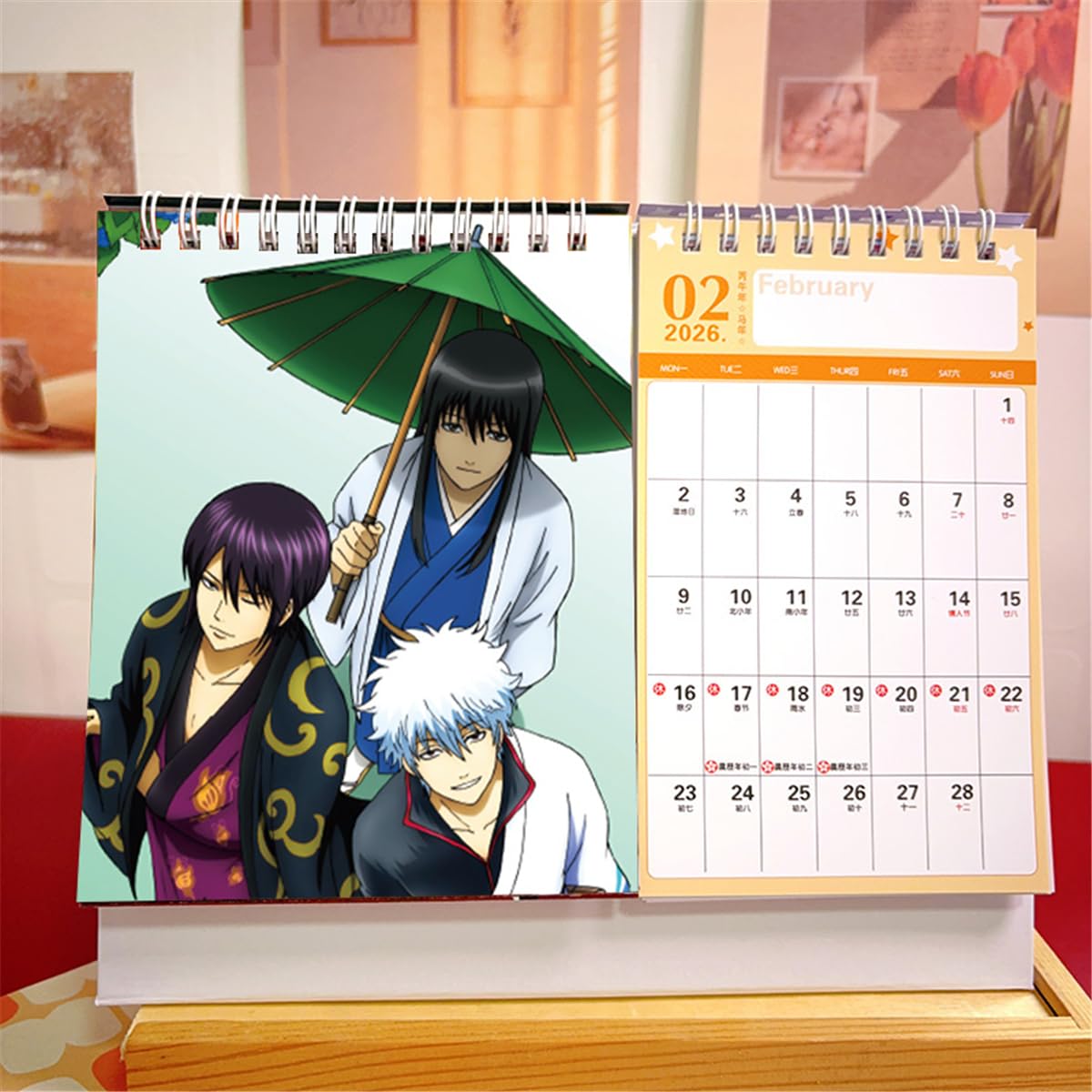 Amazon.co.jp: 銀魂 卓上カレンダー 2026-2027年 1冊2年 坂田銀時
