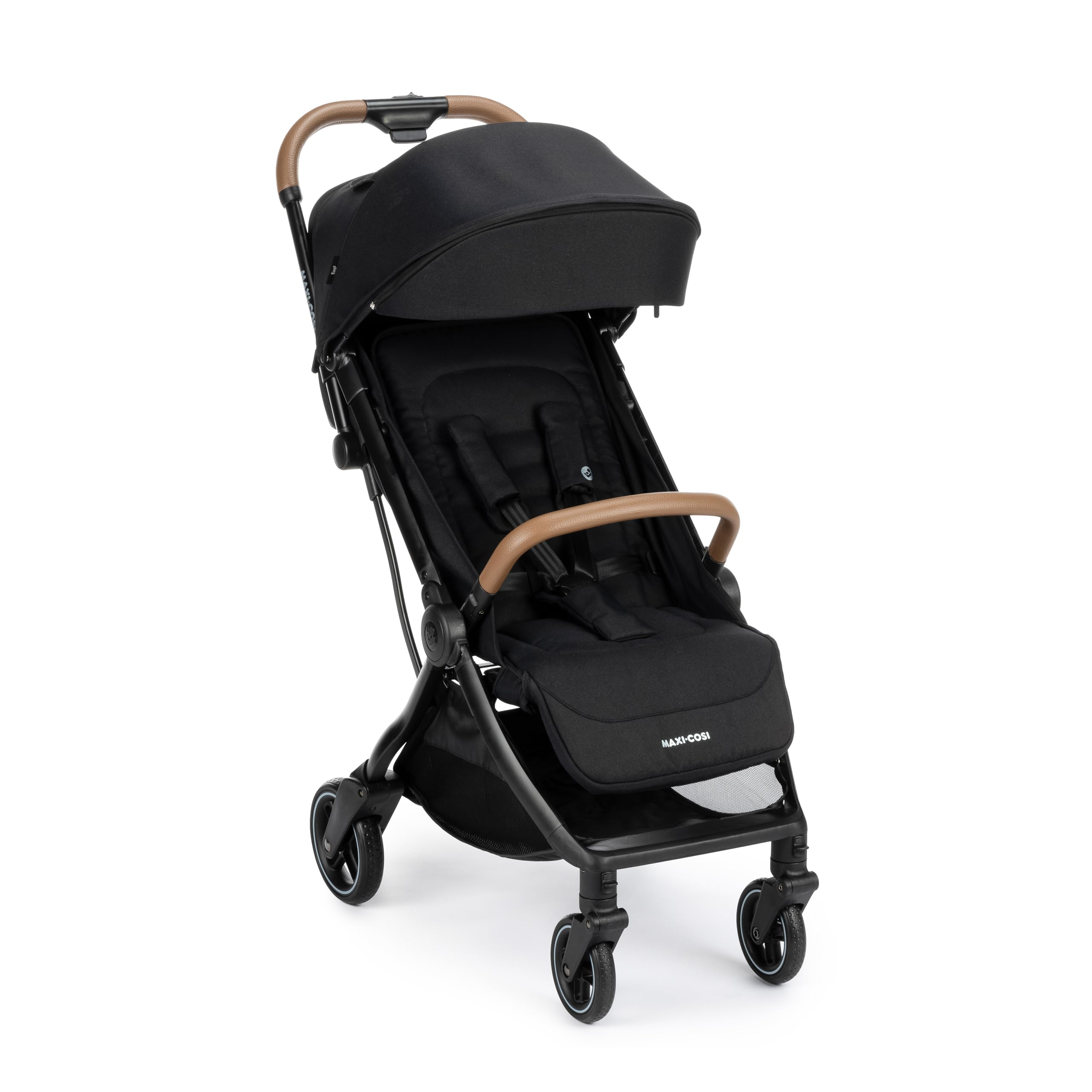 Maxi-Cosi Eva³ Lightweight Baby Stroller,0-4Years, Automatic One-Hand Fold, Flat Recline,Carry Strap,Puncture-Proof Wheels,5-Point Harness,Mosquito Net,Bumper Bar, Compact &Travel-Friendly Pram, Black-image-13
