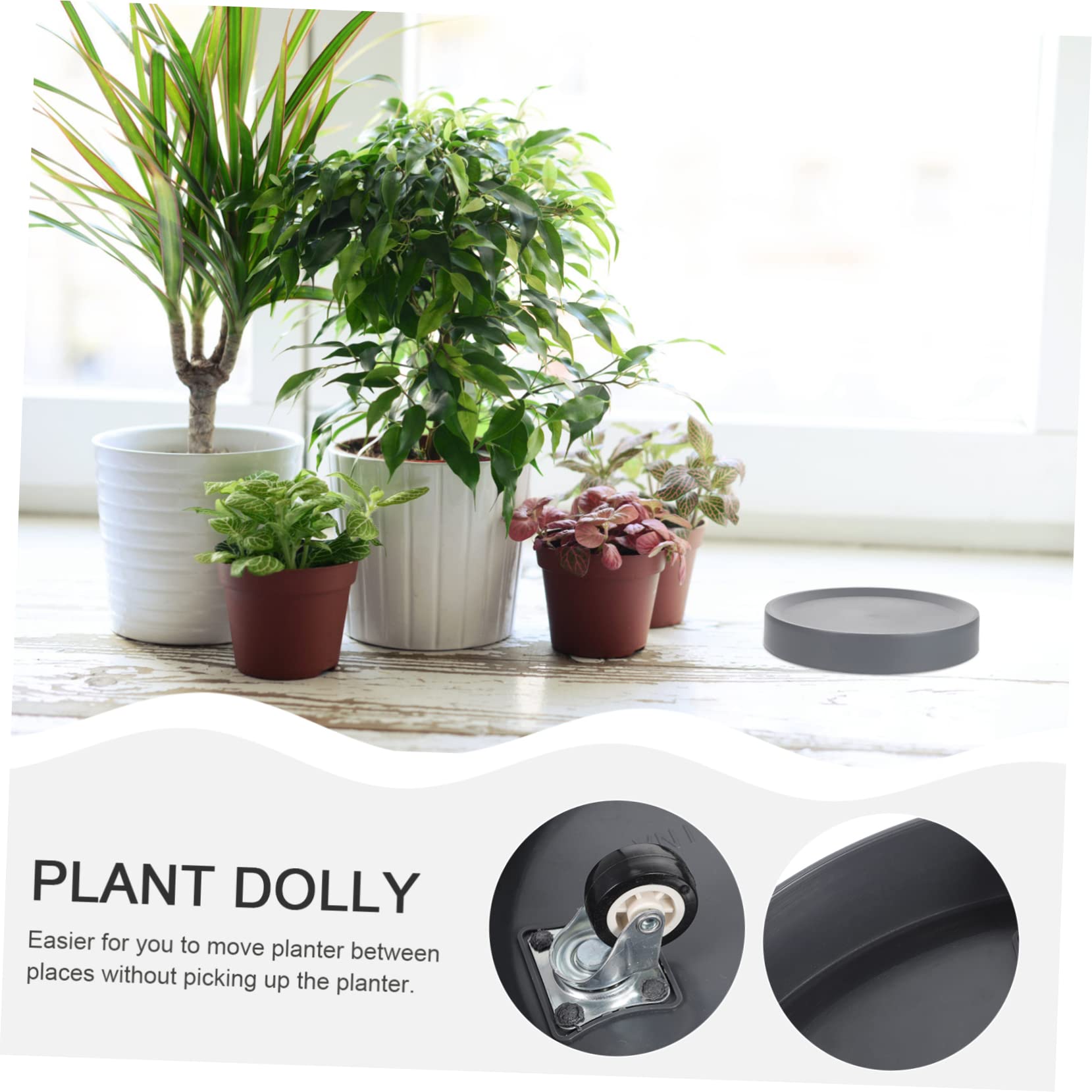 Soucoupe Pot Fleur 40 Cm Support De Plantes Avec Roulettes - Déplacez Vos Pots Facilement ! Support Pot De Fleur Extérieur