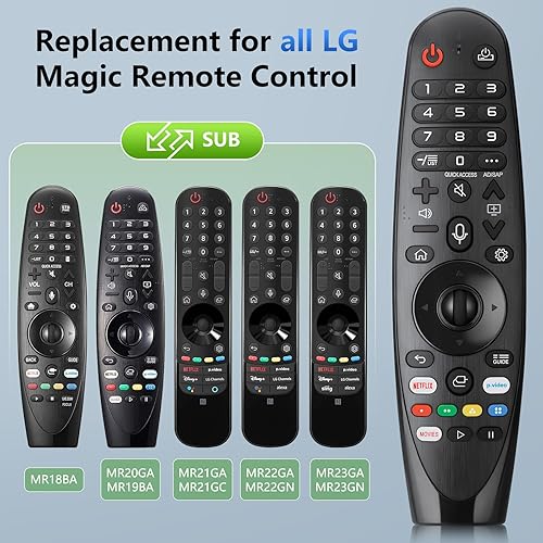 Miniatura 3 de Voice Magic Reemplazo para LG-Smart-TV Remote, AN-MR20GA para LG Smart TV Magic Remote, con reconocimiento de voz y función de puntero