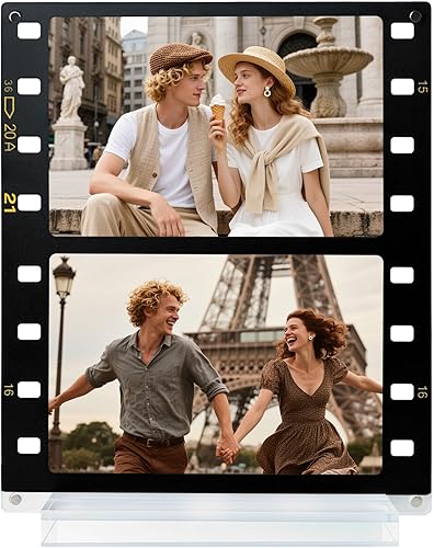 SOMTO Marco de fotos acrílico magnético personalizado de 4 x 6 pulgadas, exhibición de fotos de escritorio, regalo de recuerdo para mejor amiga,