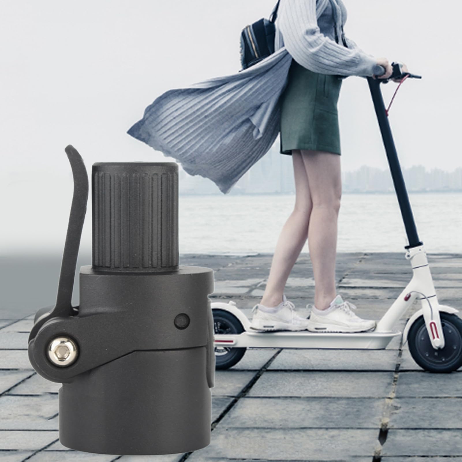 Base Pliable pour Scooter Électrique Compatible avec Mijia M365, Support de Poteau Pliable