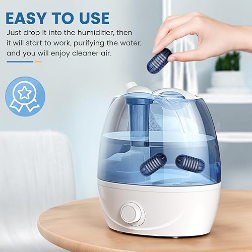 Miniatura 5 de isinlive Paquete de 20 cartuchos de desmineralización compatibles con humidificadores ultrasónicos HoMedics, filtra depósitos minerales, evita la