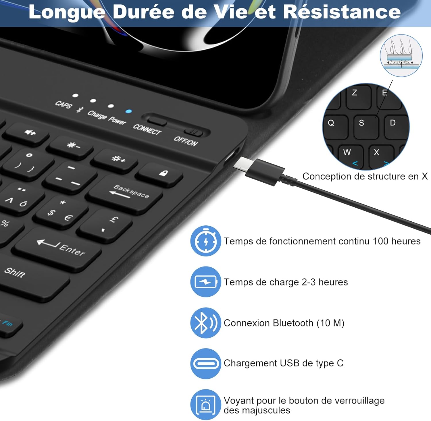 iPad Pro 13 billentyűzet tok részletes nézet