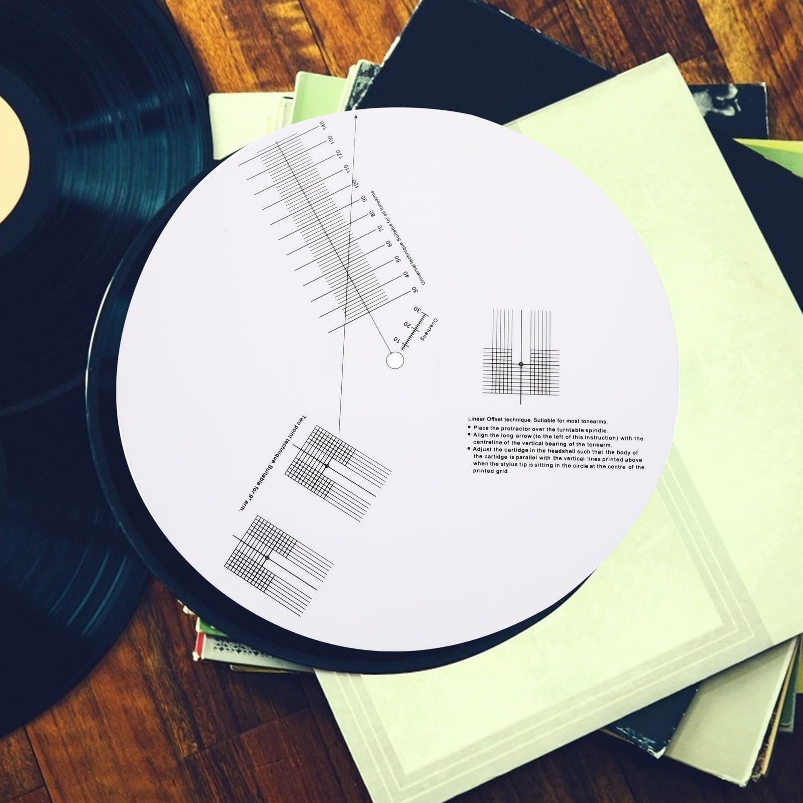 Placa de Calibración Antideslizante para Cápsulas de Tocadiscos de Vinilo Acrílico Herramienta Precisa para Ajuste de Distancia y Calibración de Aguja Uso Profesional