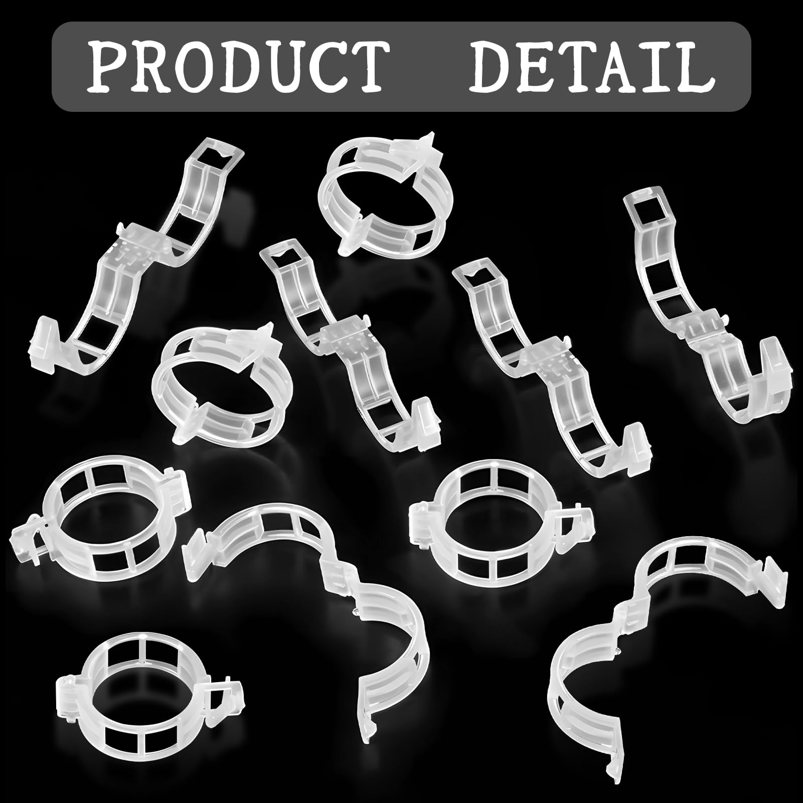 200 Clip Per Piante Rampicanti - Supporto Per Pomodori, Cetrioli E Fiori - Mollette Da Giardino Riutilizzabili In Plastica Trasparente