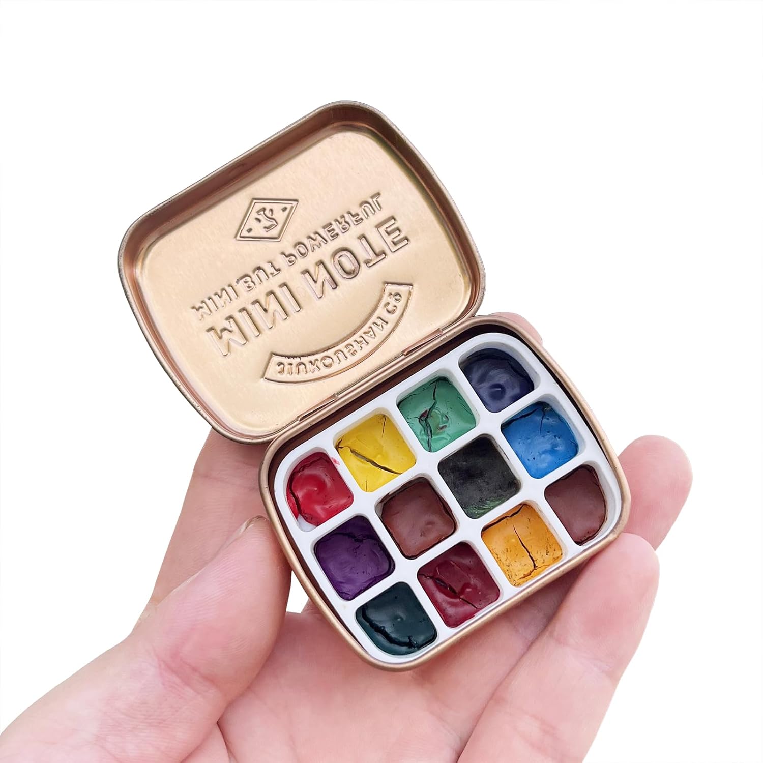 Portable Mini Watercolor Palette, 12 Color Sketchbook Palette, Paint Box, Travel