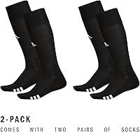 Vista 5 de adidas Rivalry Soccer 2.0 OTC, Workout Compression Socks-Over The Calf Negro/Blanco
