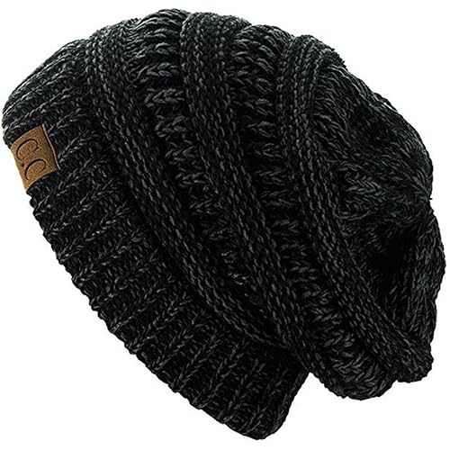 C.C Trendy Warm Chunky Soft Stretch Cable Knit Beanie Skully