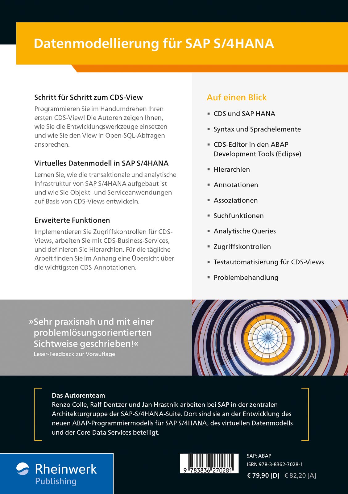 Core Data Services für ABAP: CDS-Views und Datenmodelle für SAP S/4HANA – angepasst an das neue RESTful-ABAP-Programmiermodell (SAP PRESS)