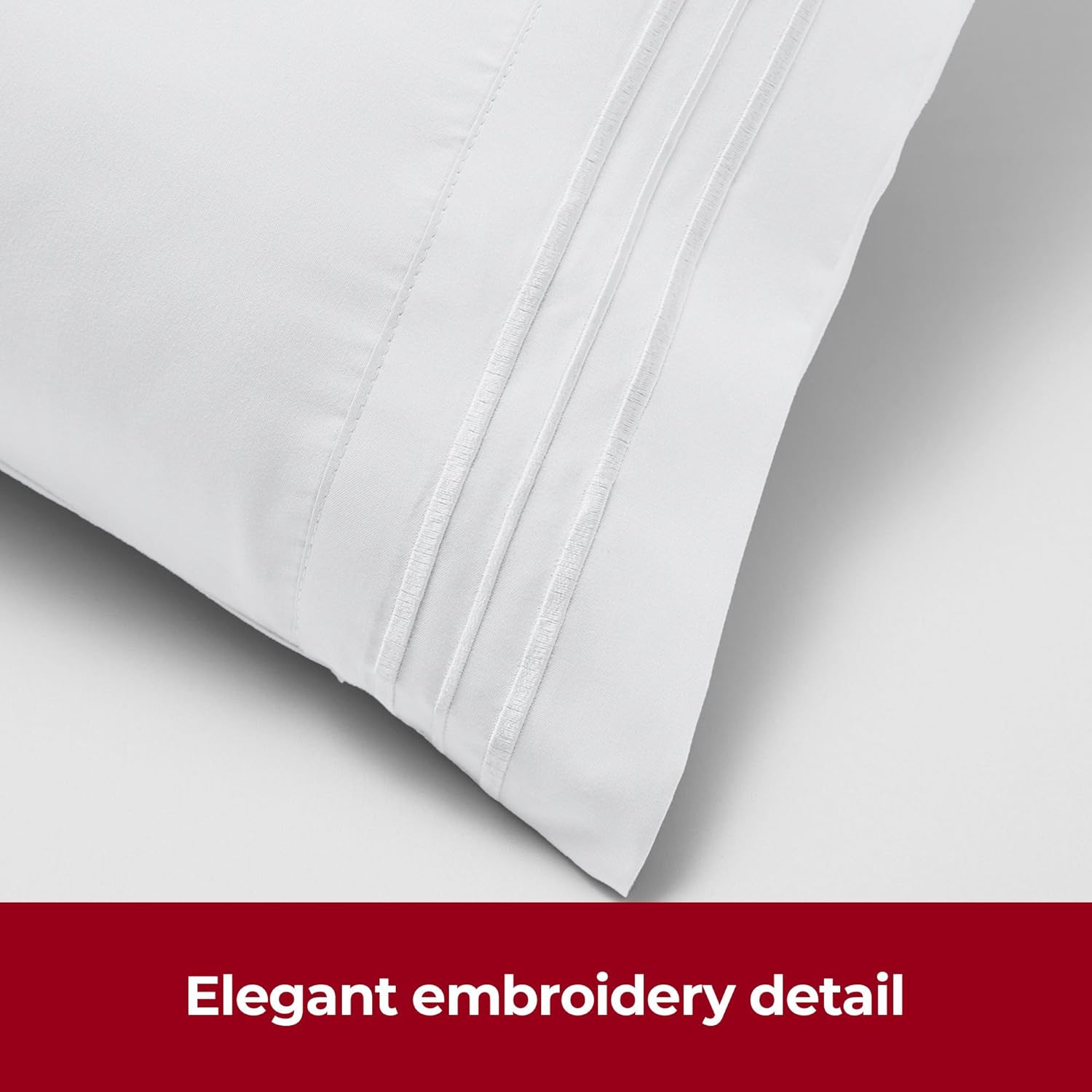 Mellanni Pillow Cases - Luxury, Extra Soft, Cooling Pillow Covers - 12 PC Iconic Collection Pillowcases - Envelope Closure(Standard/Queen 20" x 30", White)