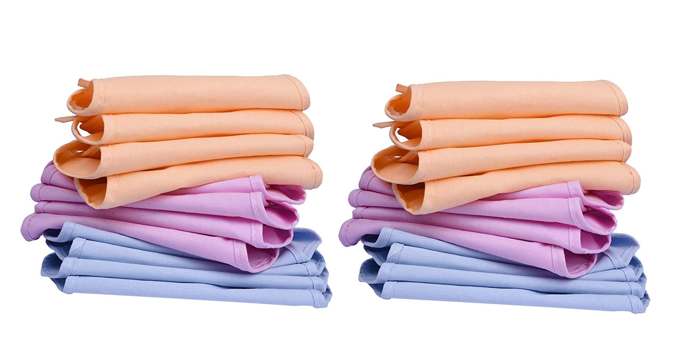 Bcare Cotton Cloth Nappies Set For Babies Washable and Reusable U Shaped Langot, Pack of 24-image-8