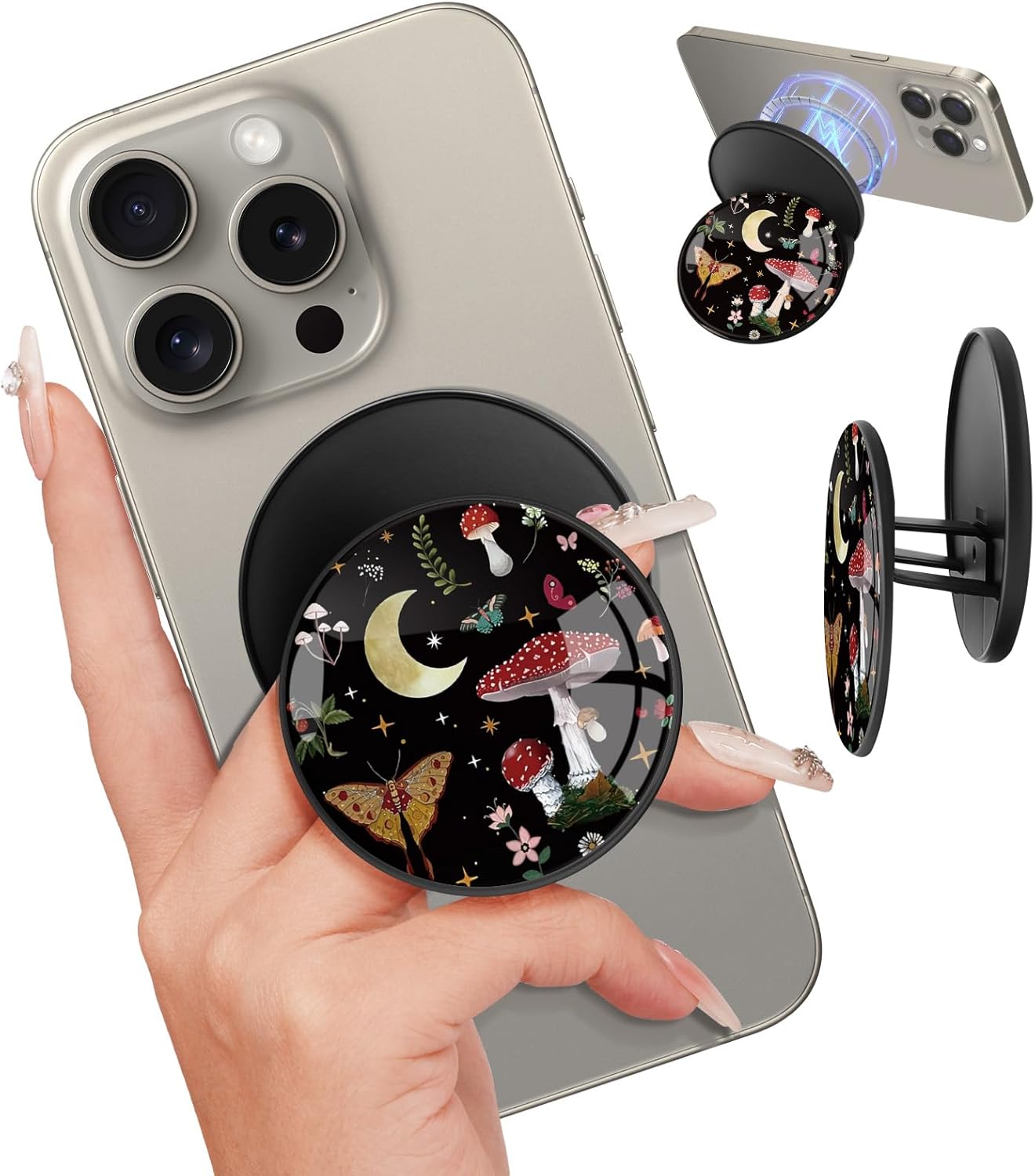 Kidcube Magnetic Phone Grip Compatible with Magsafe – Cell Phone Grip Stand Magnetic Ring Holder Finger Kickstand for iPhone 17 16 15 14 13 12 Series Magnet Removable Accessories Cute Mushroom Plant Kidcube Magnetic Phone Grip Compatible with Magsafe – Cell Phone Grip Stand Magnetic Ring Holder Finger Kickstand for iPhone 17 16 15 14 13 12 Series Magnet Removable Accessories Cute Mushroom Plant