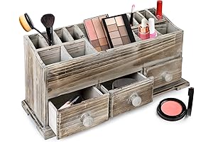 Rustic Vanity Organizer for a Clutter-Free Cosmetic Haven