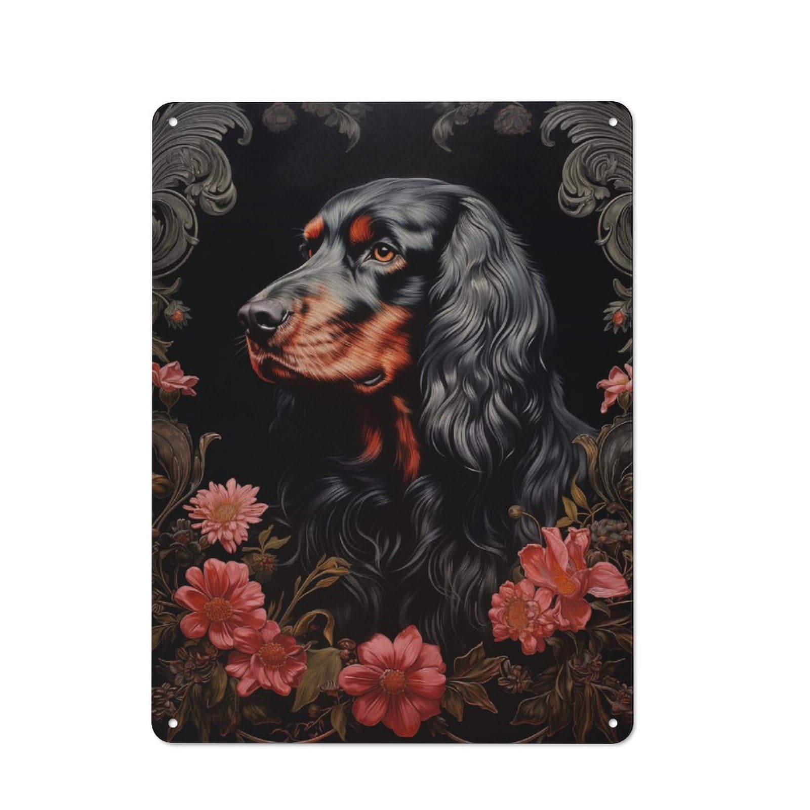 Junmoney Style-16 For Studio Or Craft Room, Gordon Setter Rustic Tin Wall Plaque 40X30cm, For Vintage Wall Decor Fans, For Metal Sign Collectors