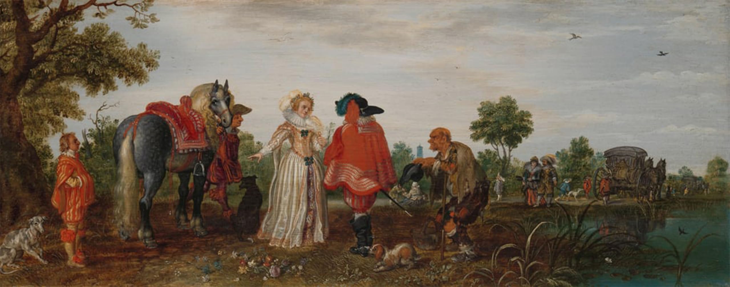 SERENDIPITP Retro Picture Poster Wall Art Pictures Painting Spring by Adriaen Pietersz Van De Venne Wall Art Canvas Print for Wall Decor 60x90cm