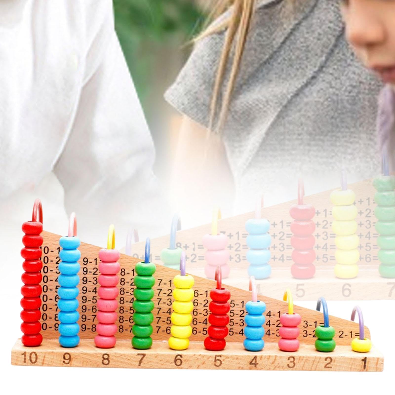 Oshhni Boulier en Bois pour l'éveil mathématique - Jouet Classique d'addition et de soustraction - Jeu de calcul pour Enfants d'âge préscolaire