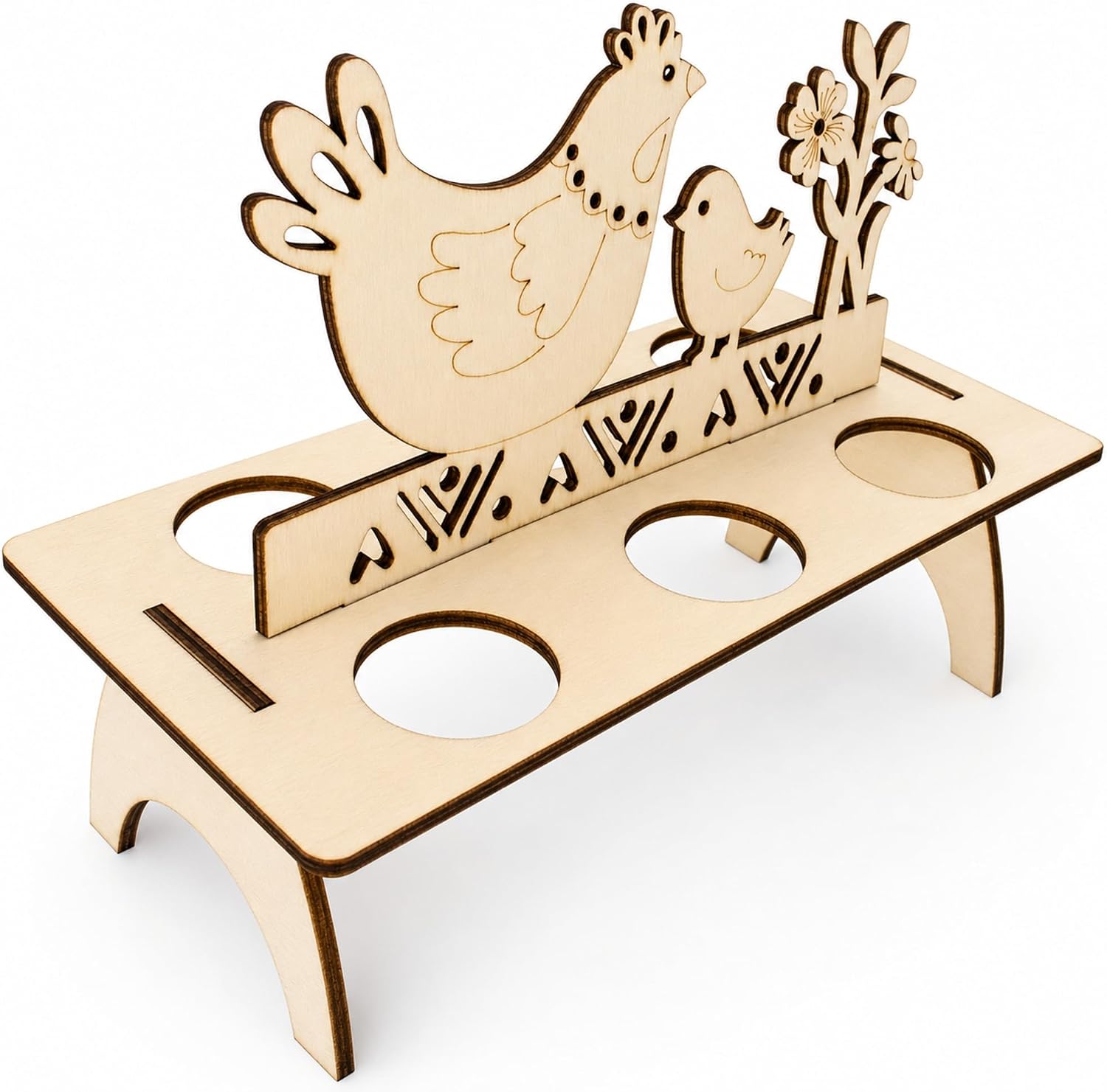 BestPysanky Wooden Multiple Egg Shelf Stand Holder Display