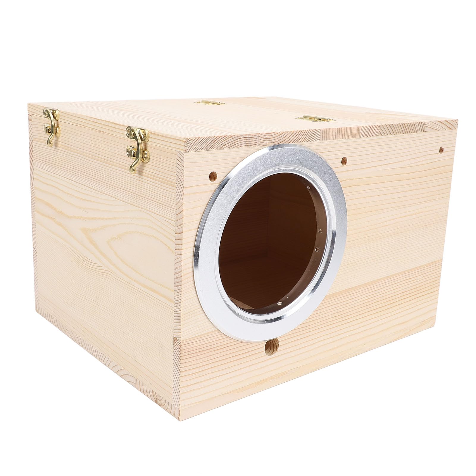 Caja Nido para Periquitos, Casa de Cría de Pájaros Duradera de Madera Maciza para Cacatúas, Periquitos, Tamaño 11,81x9,84x7,87 Pulgadas