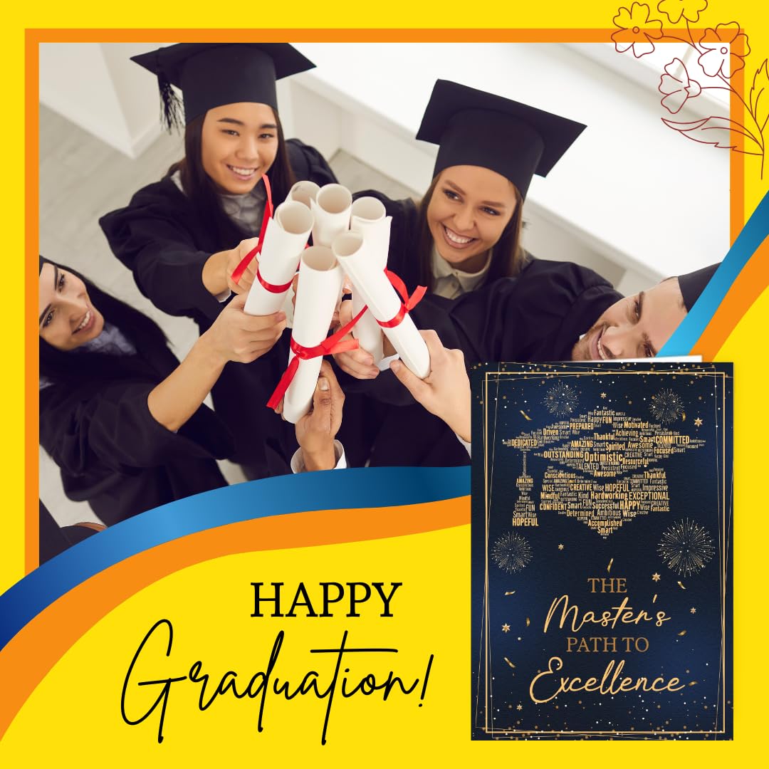 cool grad cards BlinkWishes Masters Graduation Card, Congratulations Masters Degree Graduation Card 2026, Elegant with Envelope and Seal : Office Products College Diploma Pokemon Arceus #493 Pokedex Size:6.3*8.8 cm (R3 Rounded Corners)(Double sided different design) (SZ#DVHG6V4) group_moneyclip