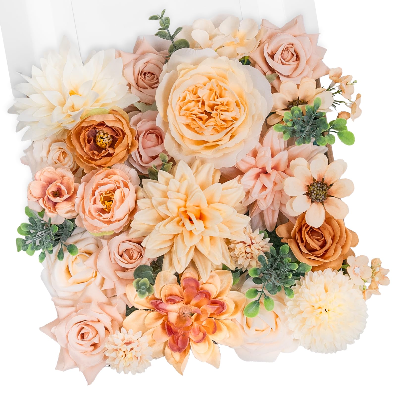 TINGE TIME Fake Flowers Artificial Flowers Peonies Bulbous Chrysanthemum Daisy Hydrangea Sunflower Violets Dahlia Daffodils Epiphyllum Orchid Cherry Blossom Camellia (Champagne)