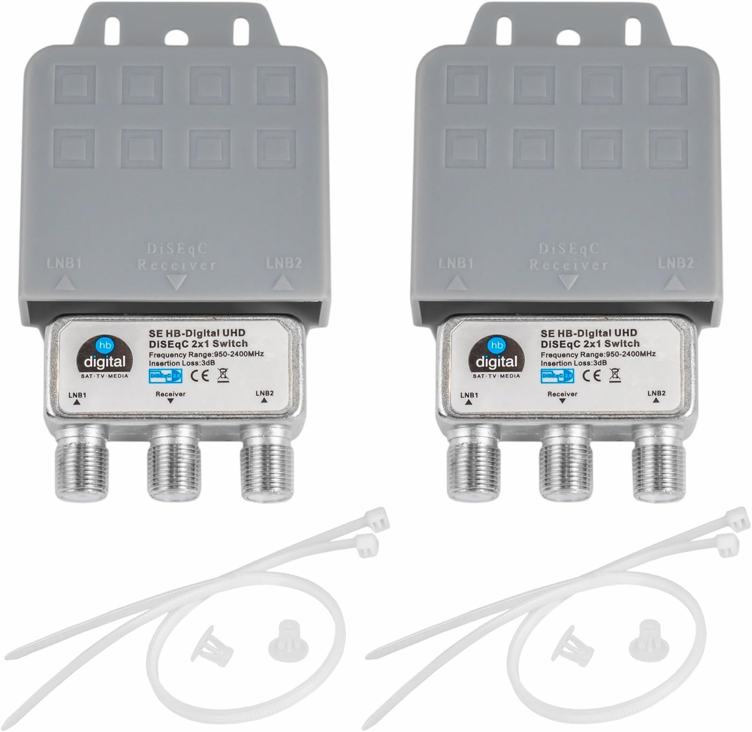 hb-digital 17/8 Multischalter mit externem Netzteil für 8 Teilnehmer und 4 Satel