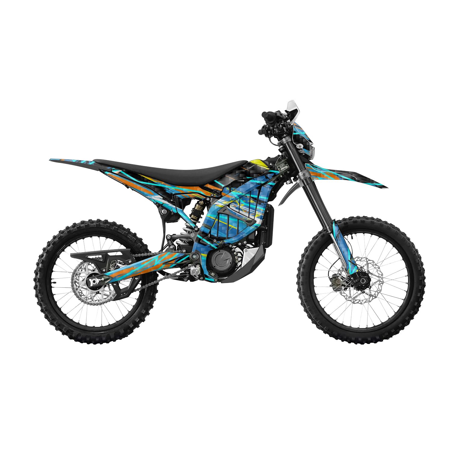 Carbon Fiber Surron Ultra Bee Graphics Kit Wrap - Immolation - Sur-Ron Skin - Premium 3M Vinyl Protective Wrap Decal Cover - Easy to Apply | Crafted in The USA by MightySkins