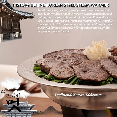 Miniatura 4 de WAGENSTEIGER Sartén calentadora de alimentos al vapor de acero inoxidable con bandeja perforada, vaporizador de alimentos, sartén multiusos para