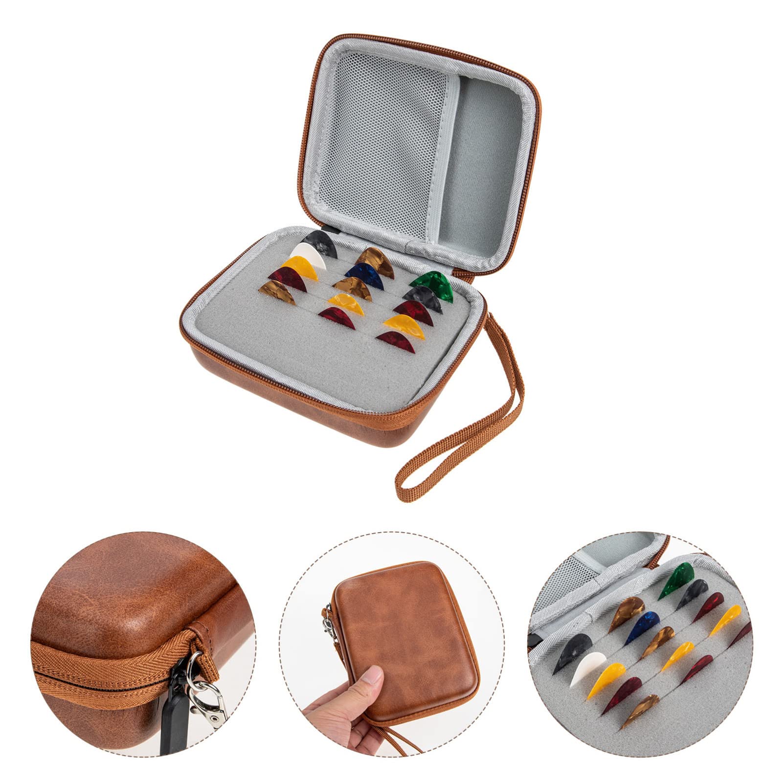 TOYANDONA 3juegos Púas De Guitarra Folk Con Estuche De Almacenamiento Púas Ligeras y Duraderas Accesorios Prácticos Para Guitarras Eléctricas y Acústicas Aleatorios