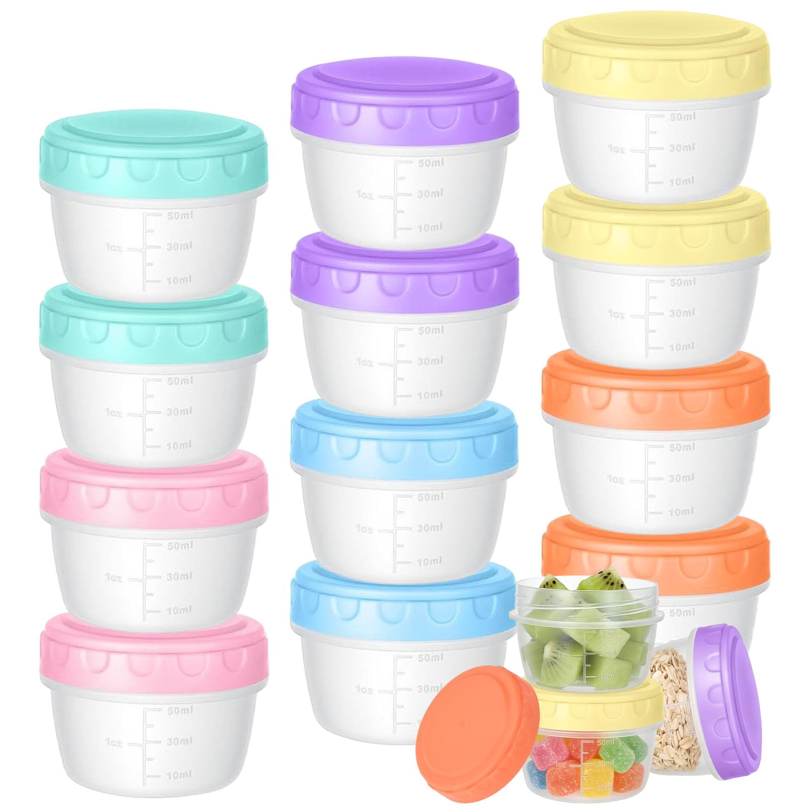 Petites boîtes de congélation avec échelle de mesure LANSKYLAN sans BPA pour portions exactes