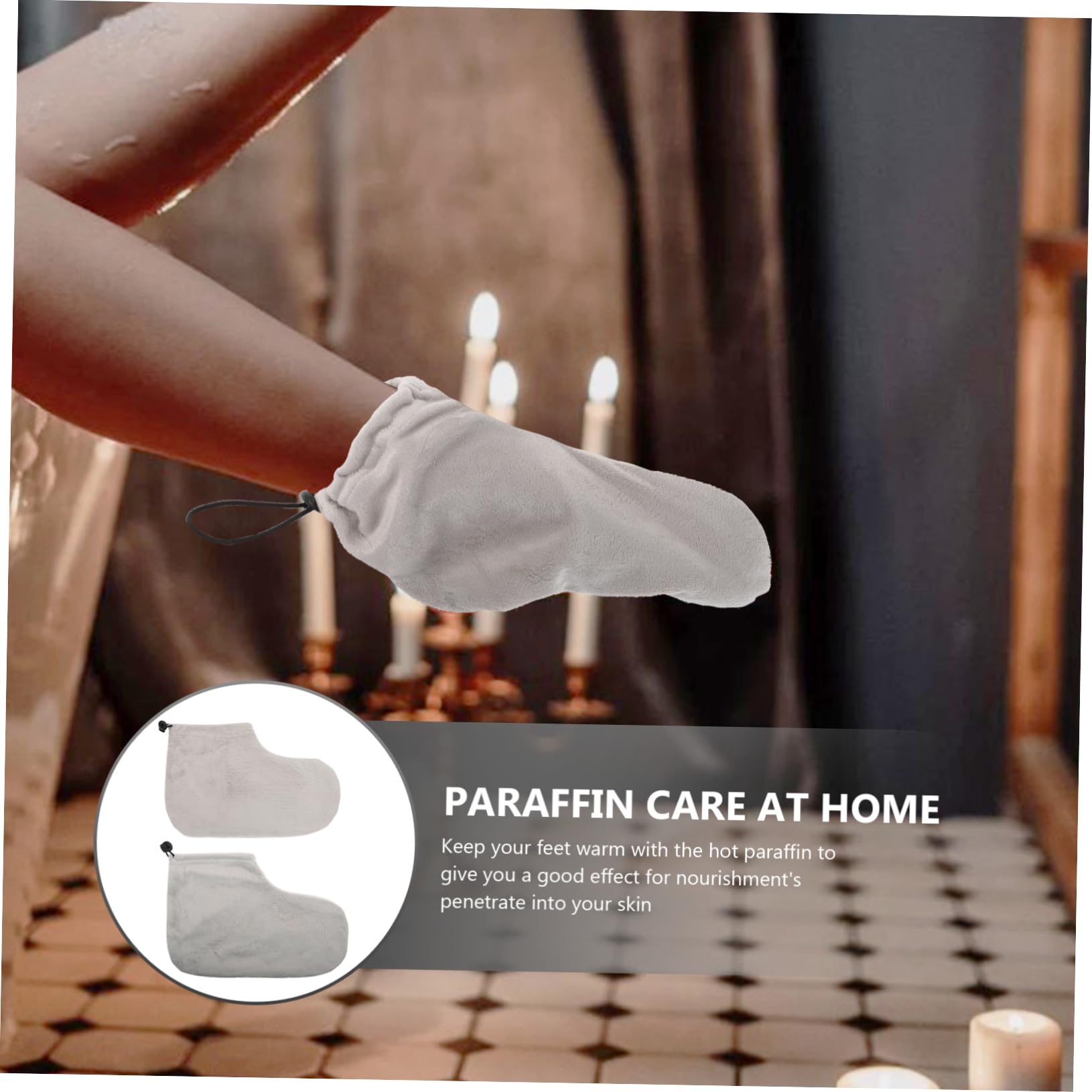 SOESFOUFU Practical Foot Spa Wrap Paraffin Wax Hand Cover Elastic Beauty Paraffin Foot Wraps