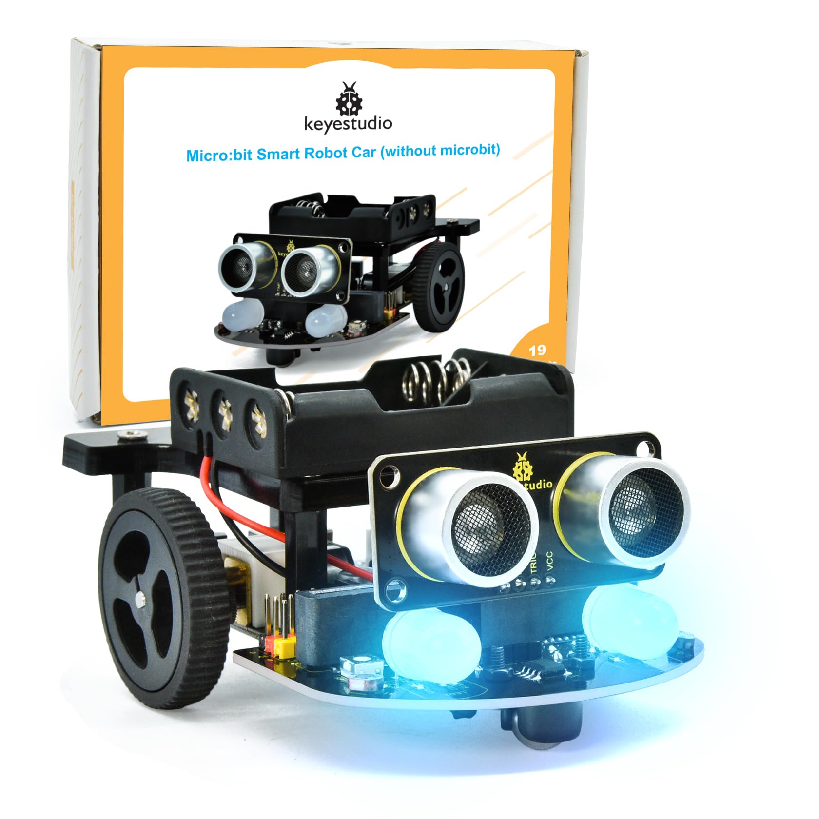 KEYESTUDIO BBC Micro:bit Robot (Micro bit V2 Board non incluso) per 14+ adolescenti