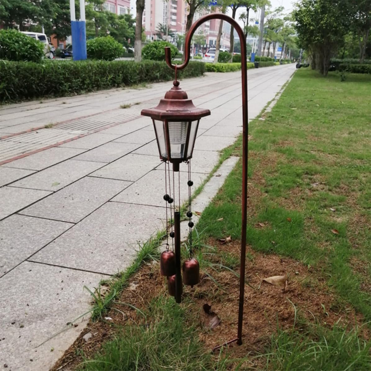 Toddmomy Campanelli a Vento Solari da Giardino Funzione di Illuminazione Notturna e Struttura in Ferro, Decorazione Originale e Retrò per Patio e Cortile