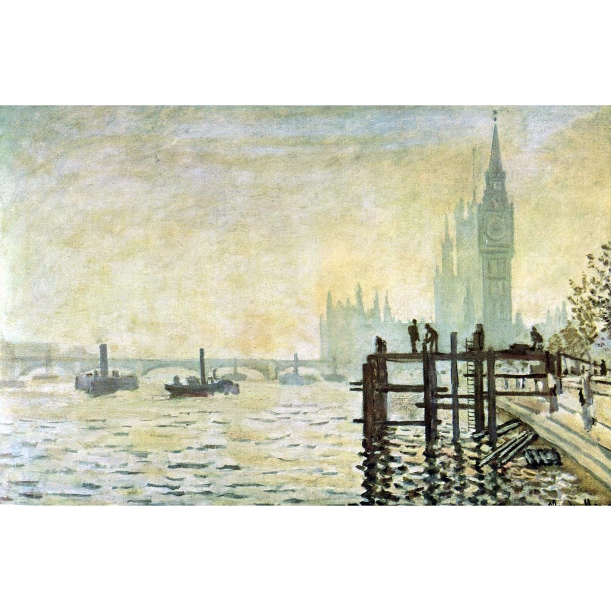 Westminster Bridge Monet poster ARTICULOZY grand format 101x127 impressionnisme déco murale - 2