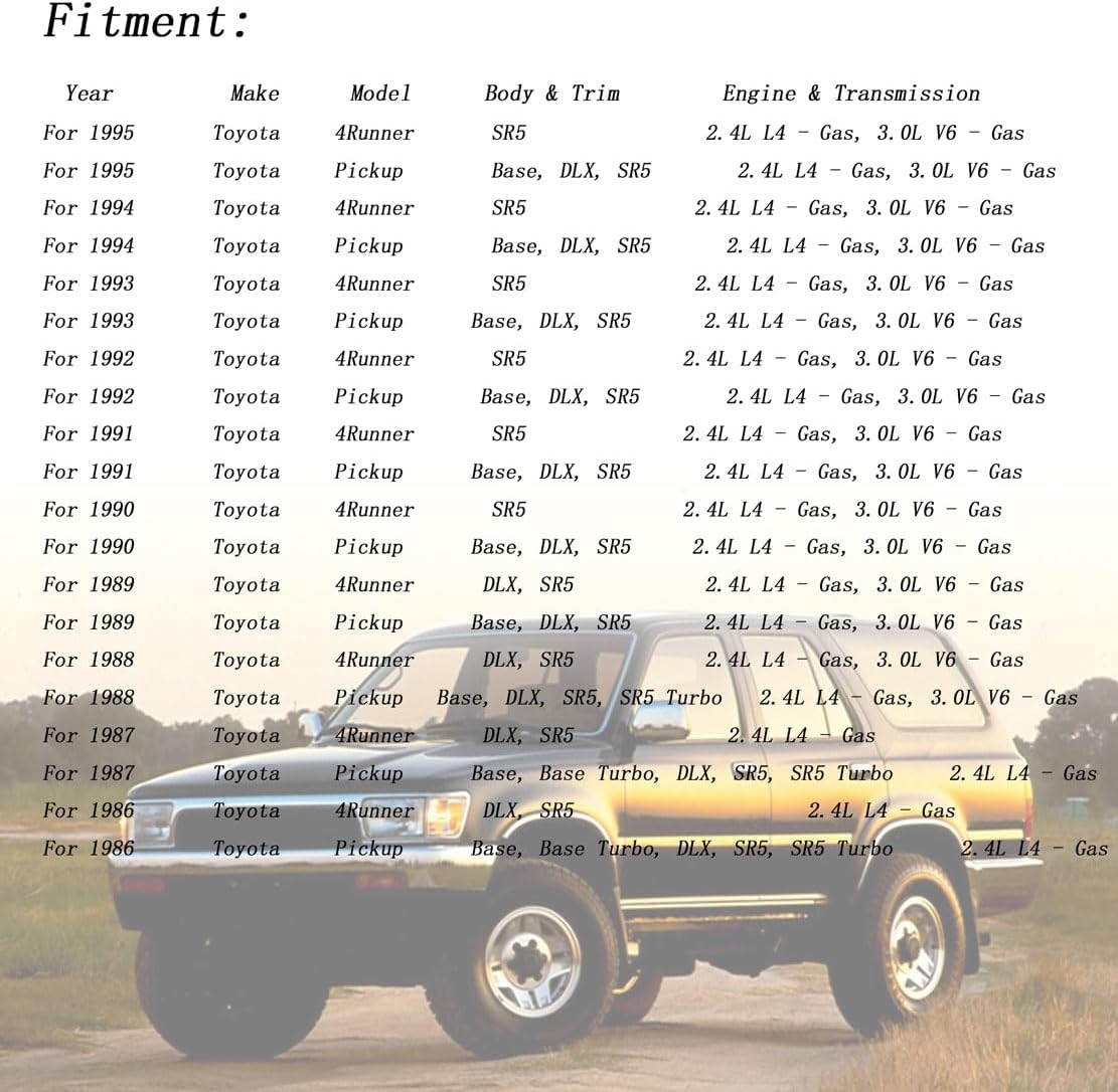 Steering Damper Compatible with Toyota 4Runner 1985-1995 For Toyota Pickup 1985-1995 Replacement 45700-39085